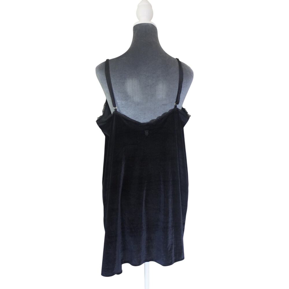 Victoria’s Secret Slip Dress XL Lace Trim XL Feminine Romantic Black Velvet EUC - Picture 6 of 11